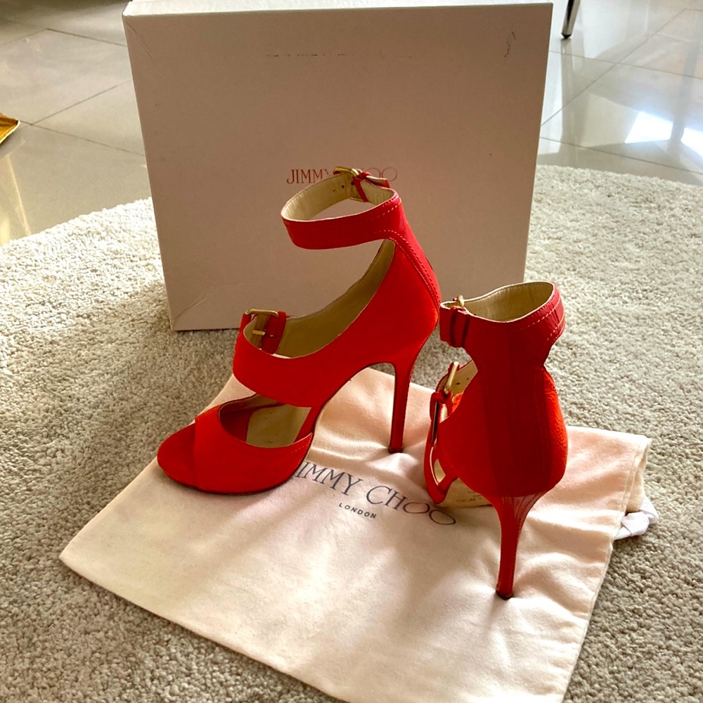 Jimmy Choo High Heel 121Leona Orange Size 38